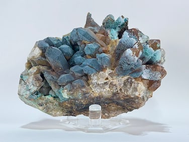 Super Rare Blue Chrysocolla, Hematite and Quartz Formation
