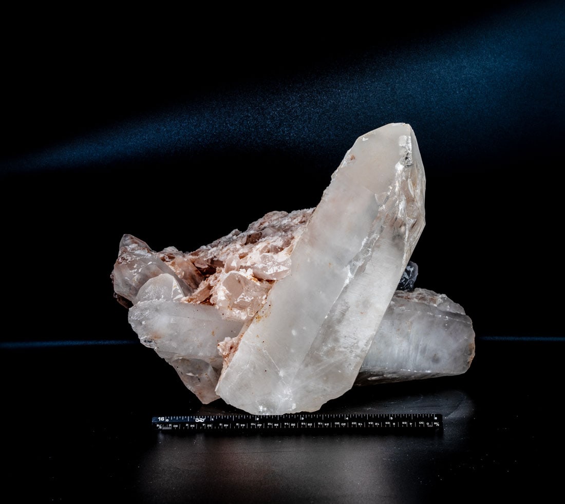 Large Quartz Cluster with Hematite Shading - 2