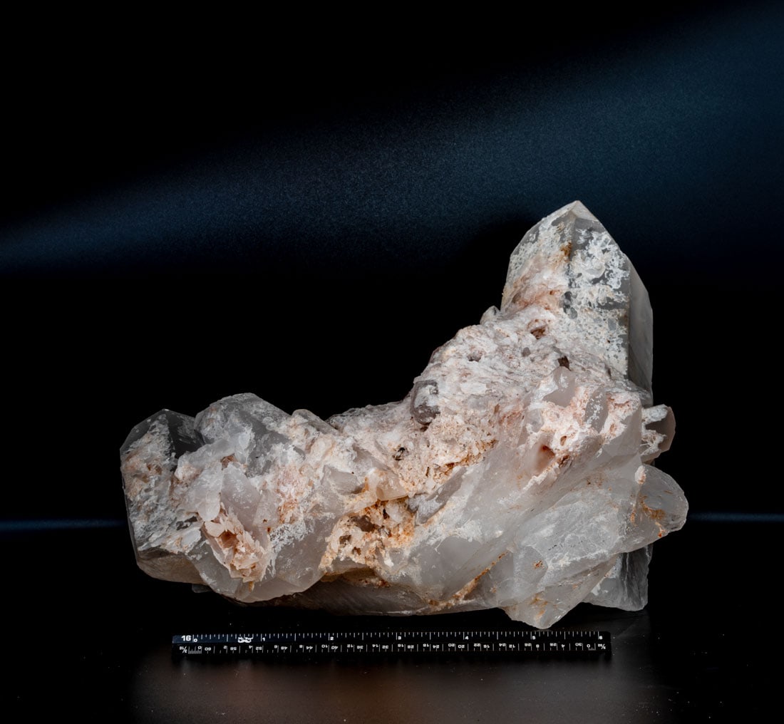 Large Quartz Cluster with Hematite Shading - 3