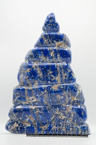 Eighteen Pound Polished Lapis Lazuli Freeform Sculpture