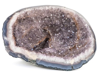 Large Amethyst Vug Geode With Orange Crystals