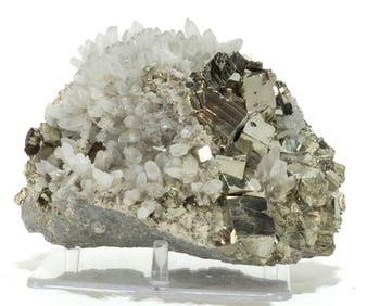 Stunning Quartz and Cubic Pyrite Formation