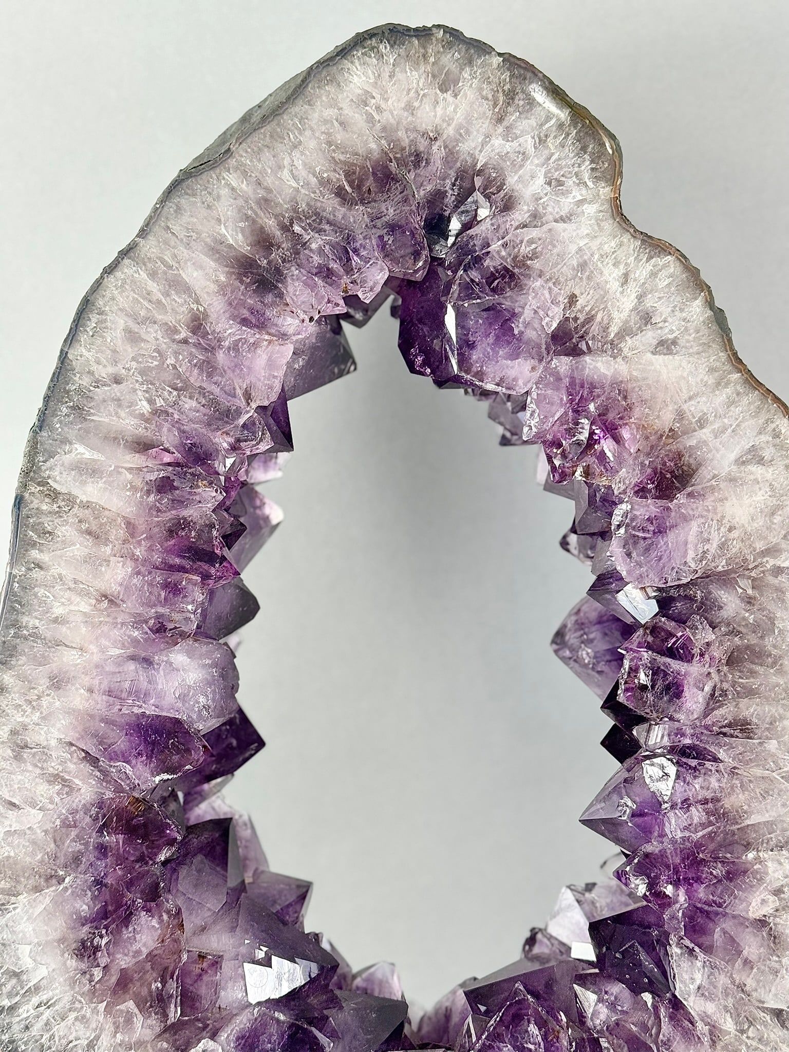Amethyst Geode Ring on Metal Stand - 2
