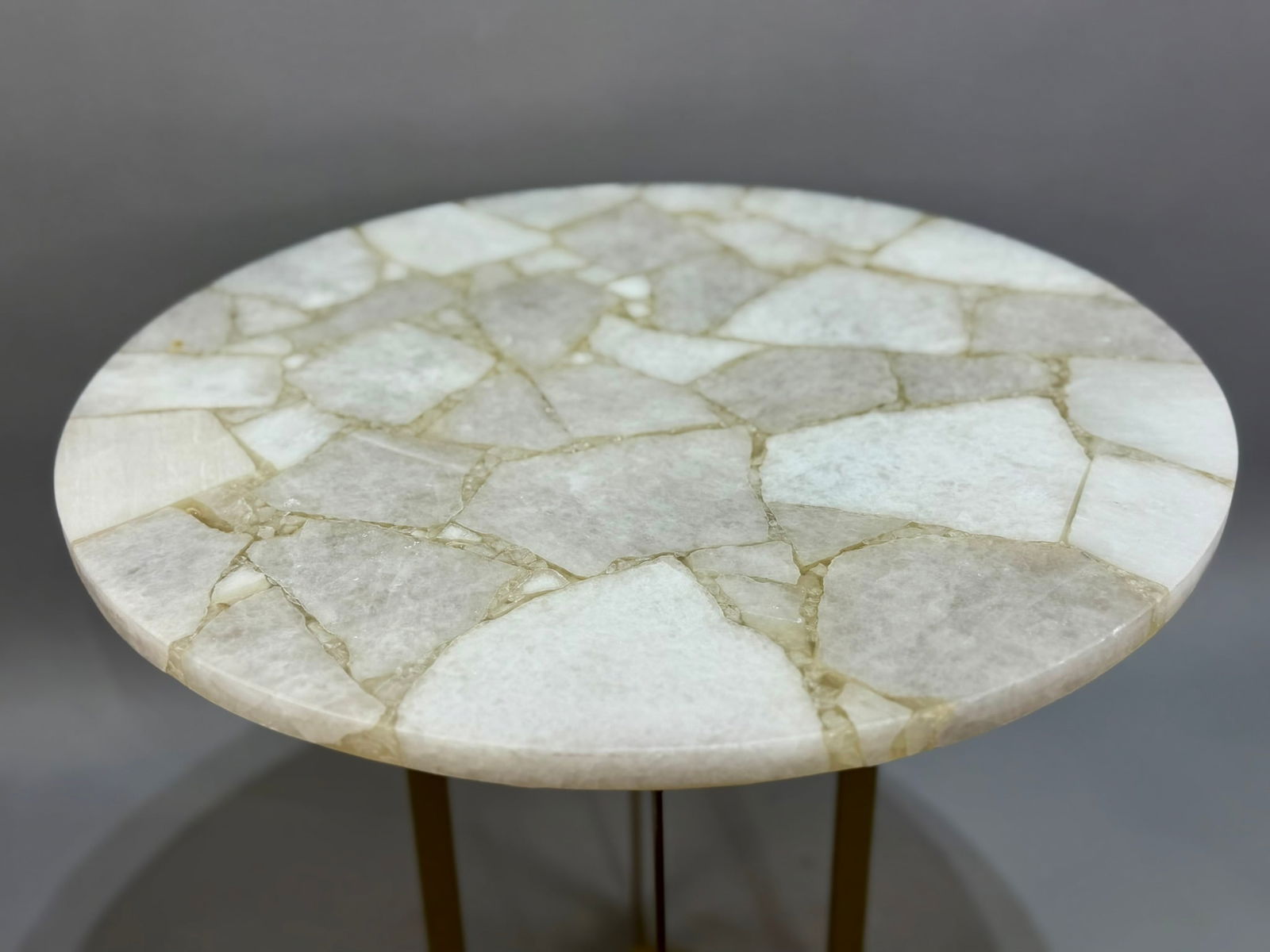 Inlaid Quartz Accent Table - 4
