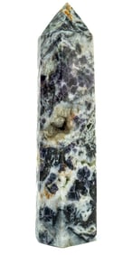 Fluorite and Druzy Obelisk Tower With Caverns