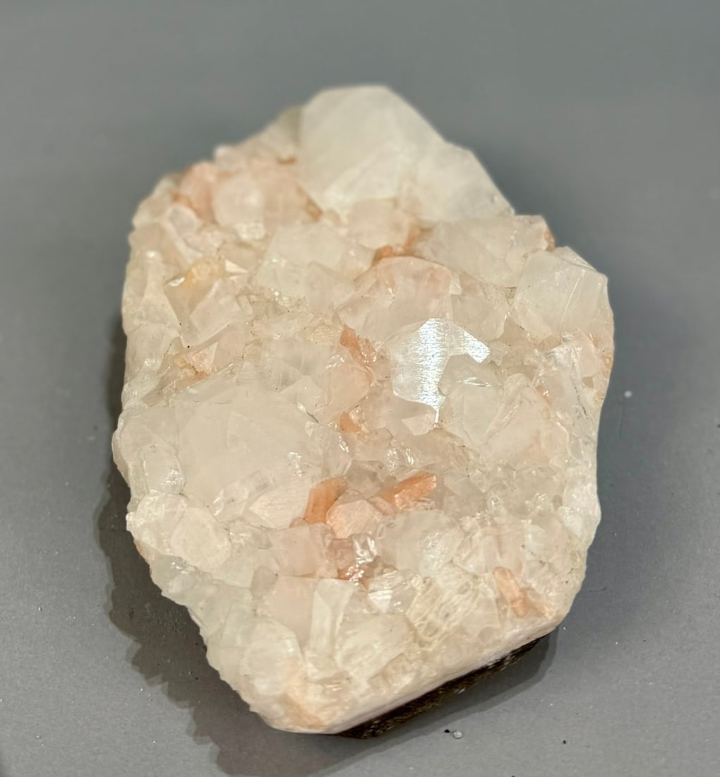 Clear Apophyllite and Stilbite Cluster - 3
