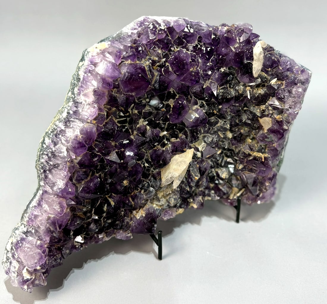 Amethyst and Calcite Crystal Cluster - 2