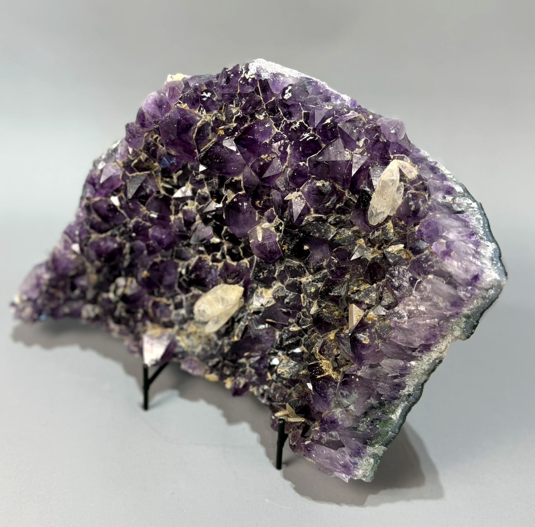 Amethyst and Calcite Crystal Cluster - 3