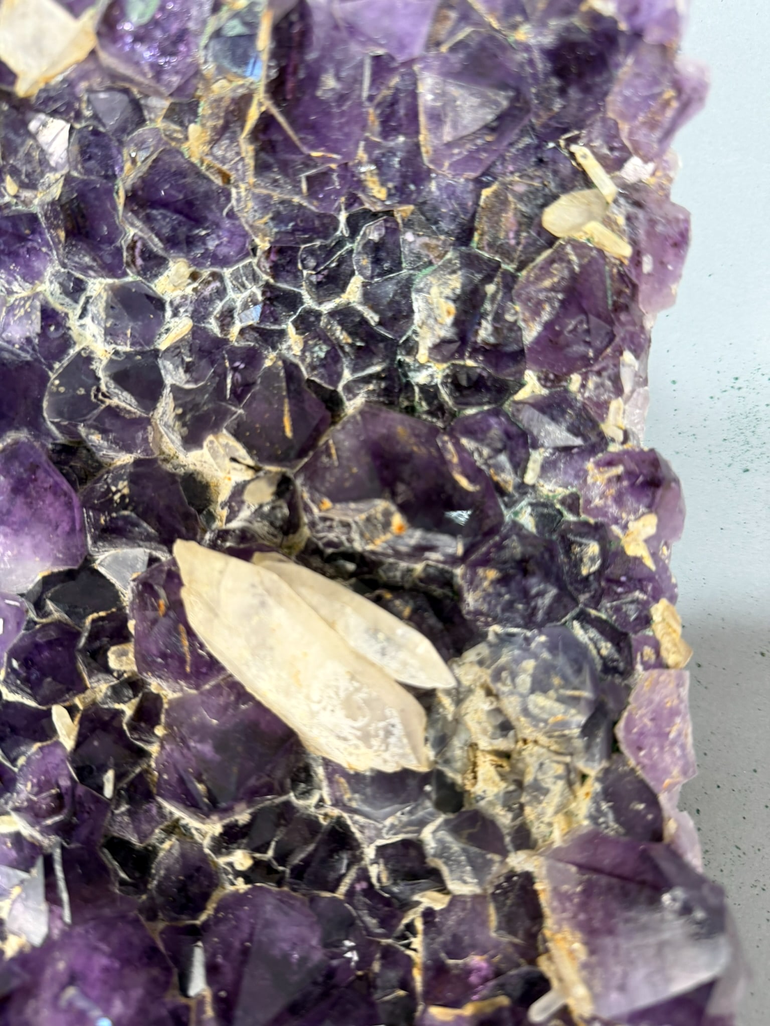 Amethyst and Calcite Crystal Cluster - 4