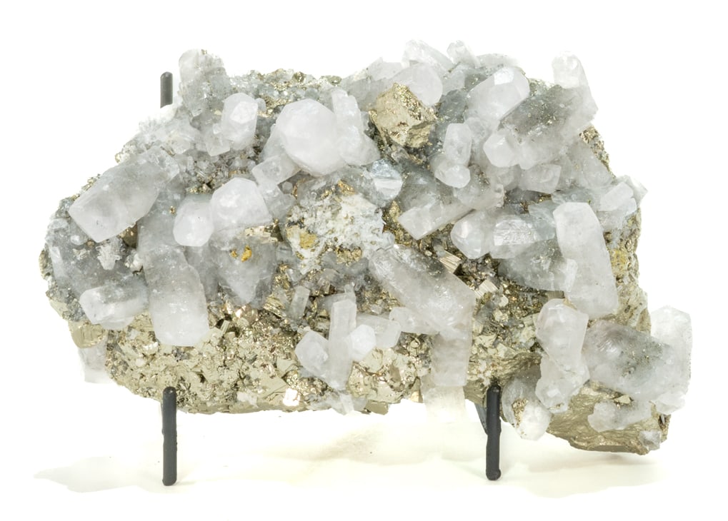 Super-Fluorescent Calcite and Pyrite Formation: Super-fluorescent calcite and pyrite formation from Peru. 4" x 6.5" x 3.5". 4 lbs, 5 oz.