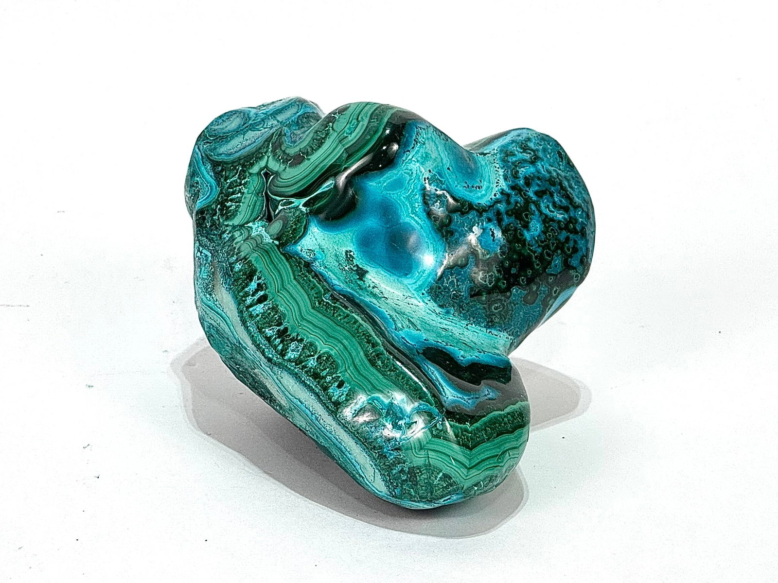 Polished Malachite and Chrysocolla Specimen (1 of 6)