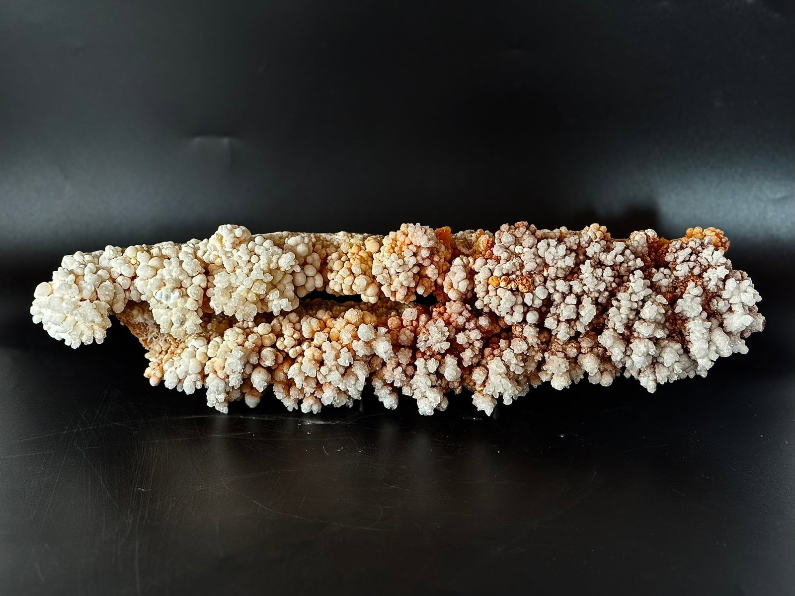 Calcite Stalactite Formation: Rare calcite stalactite formation from China. 4.5” x 16.5” x 3”. 6 lbs, 10 oz.
