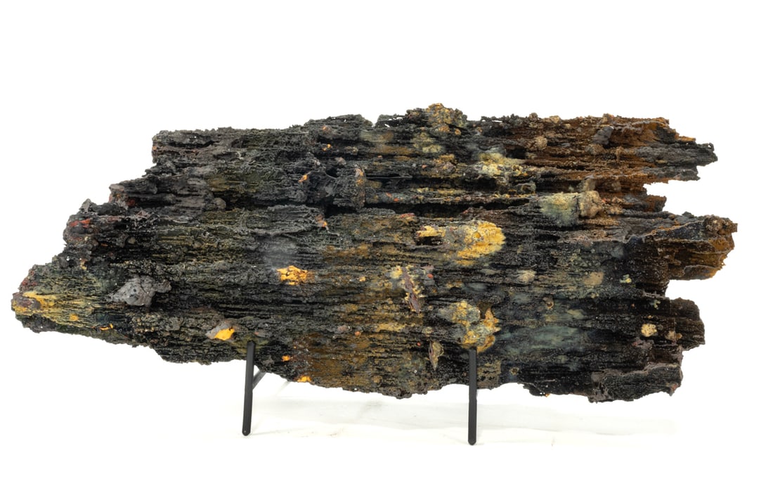 Colorful Goethite Formation: Multi-colored goethite stalactite specimen from Chihuahua, Mexico. 6.25" x 15" x 3.5". 5 lbs, 8 oz.