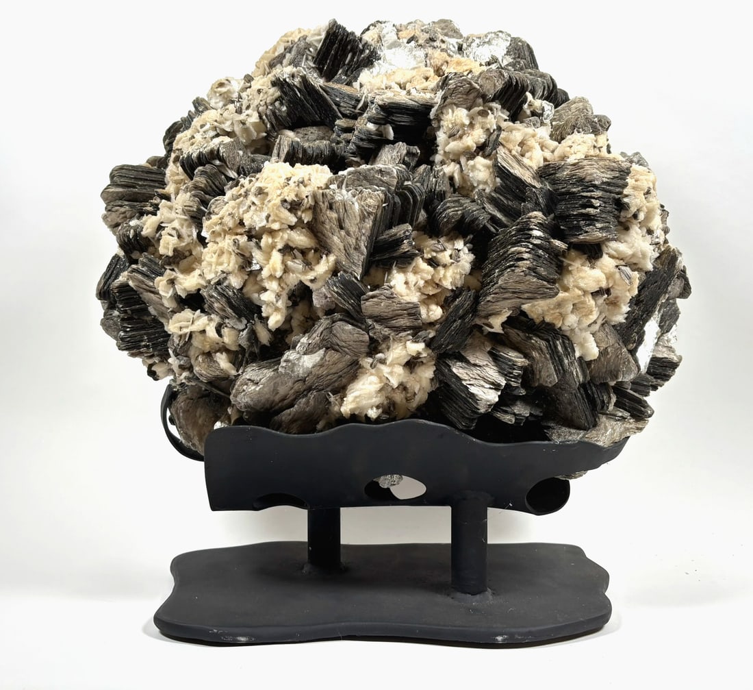 Mica and Dolomite Formation on Custom Stand - MONUMENT: Huge mica and dolomite formation on custom stand from Brazil. 20" x 18" x 9". 102.3 pounds.
