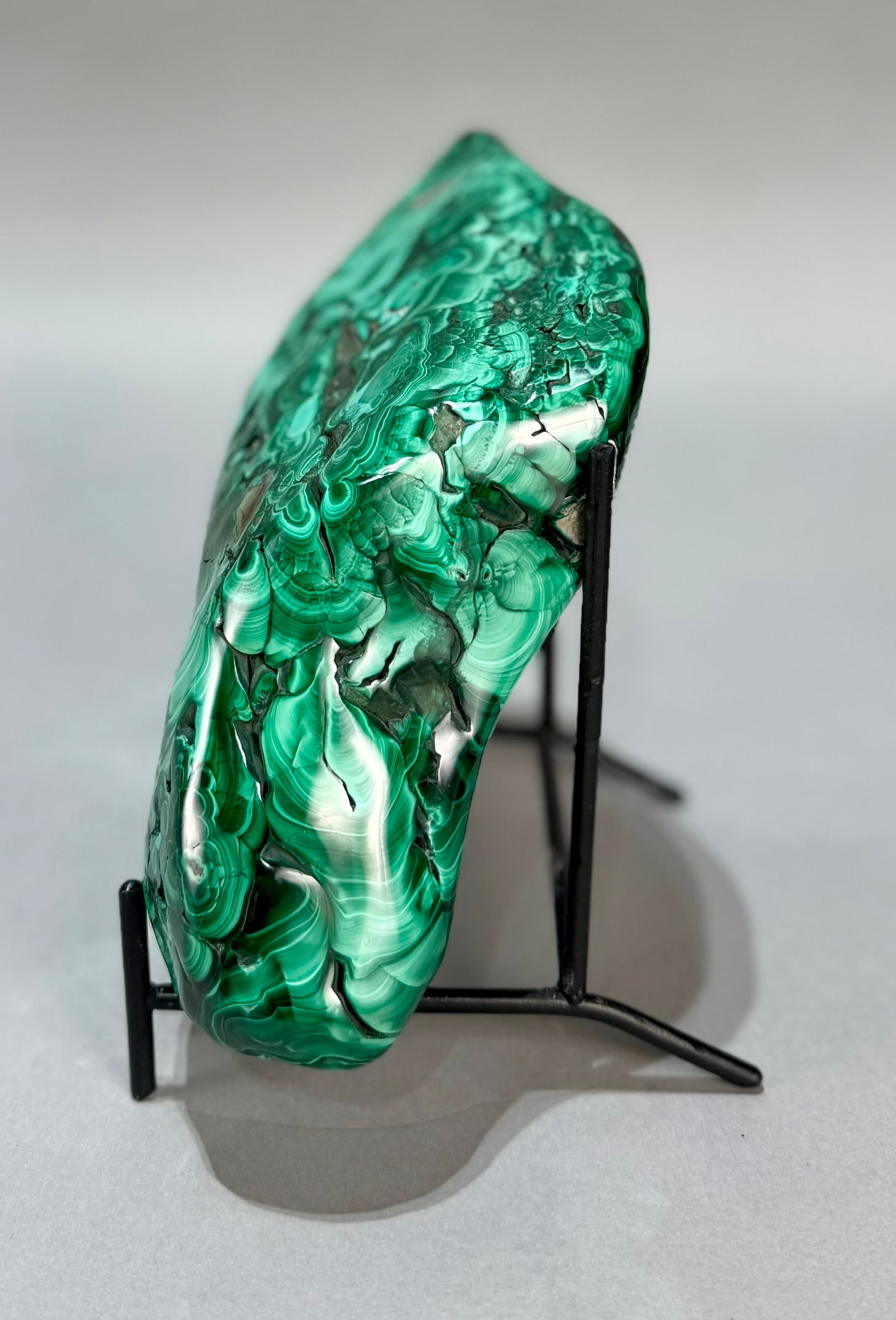 Polished Malachite Formation - 4
