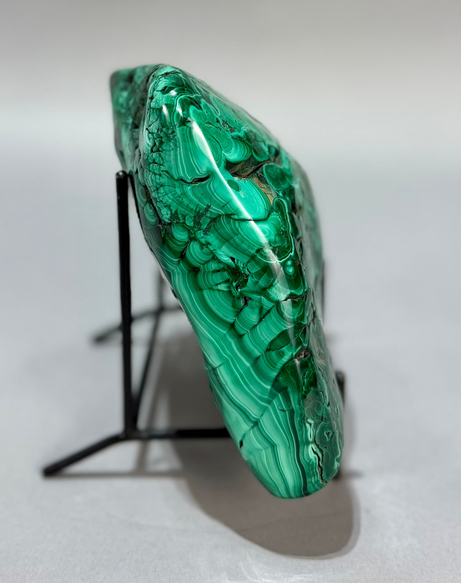 Polished Malachite Formation - 5