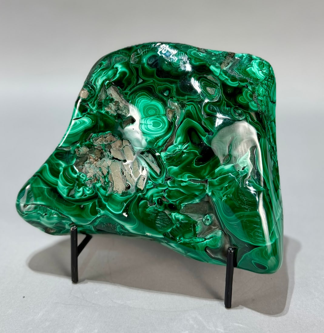 Polished Malachite Formation - 7