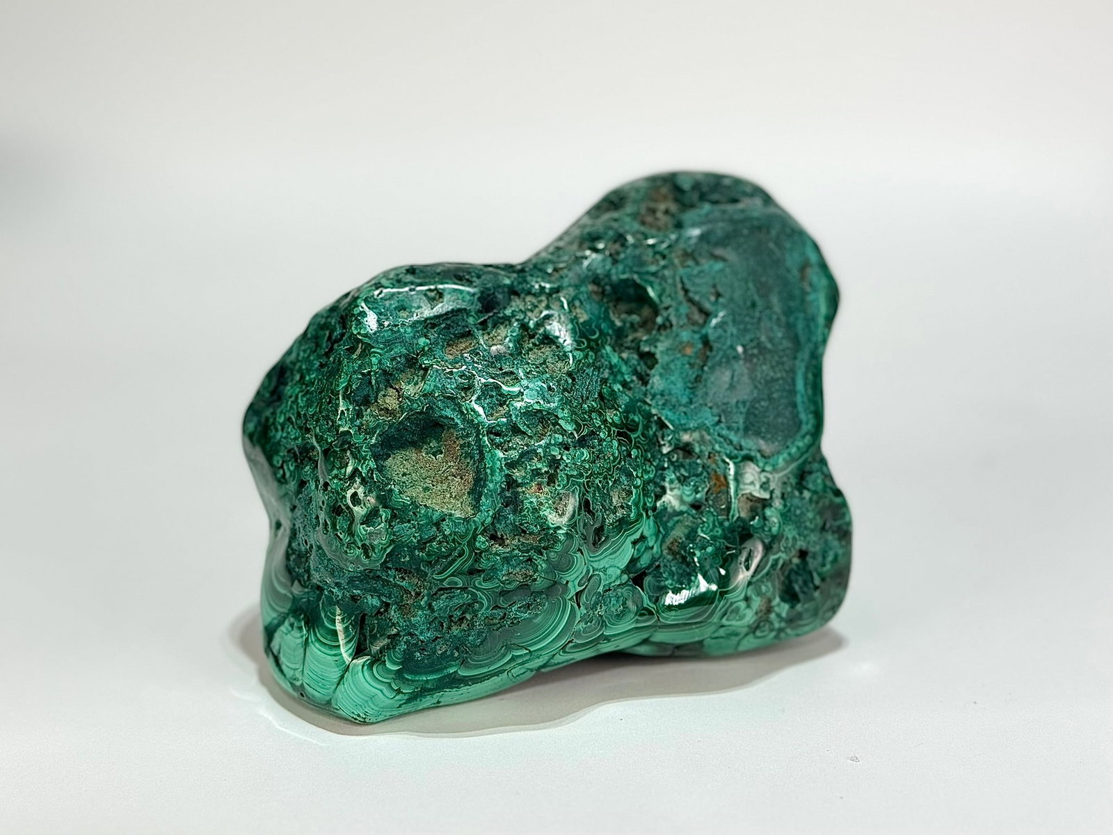 Polished Malachite Formation - 9