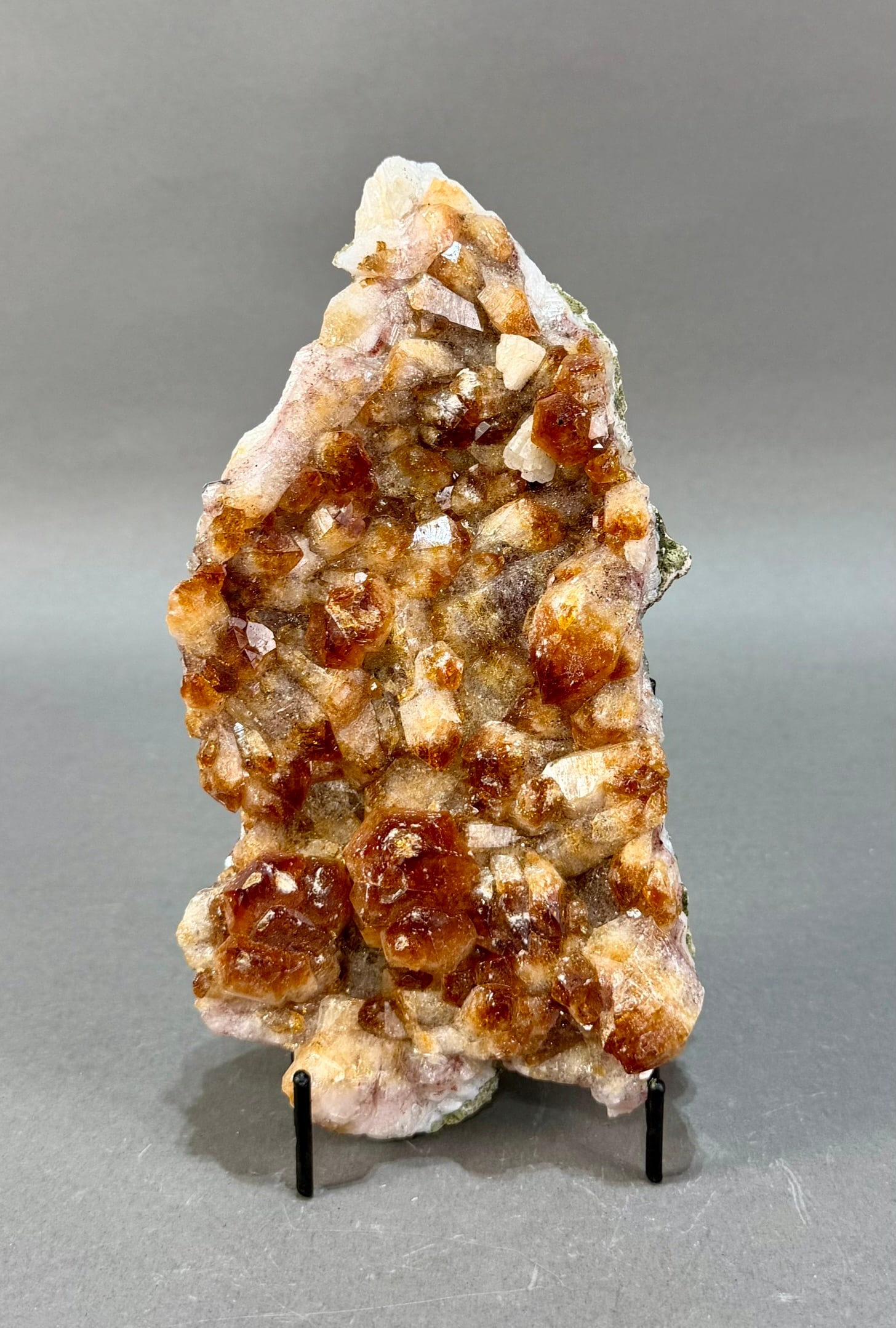 Citrine Cluster: Citrine Cluster from Brazil. 8.5" x 4.5" x 2". 2 pounds, 5 ounces.