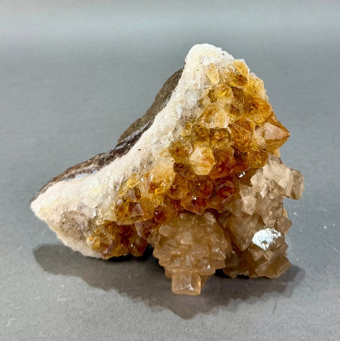 Citrine Cluster: Citrine Cluster from Brazil. 5.5" x 5" x 3". 2 pounds.