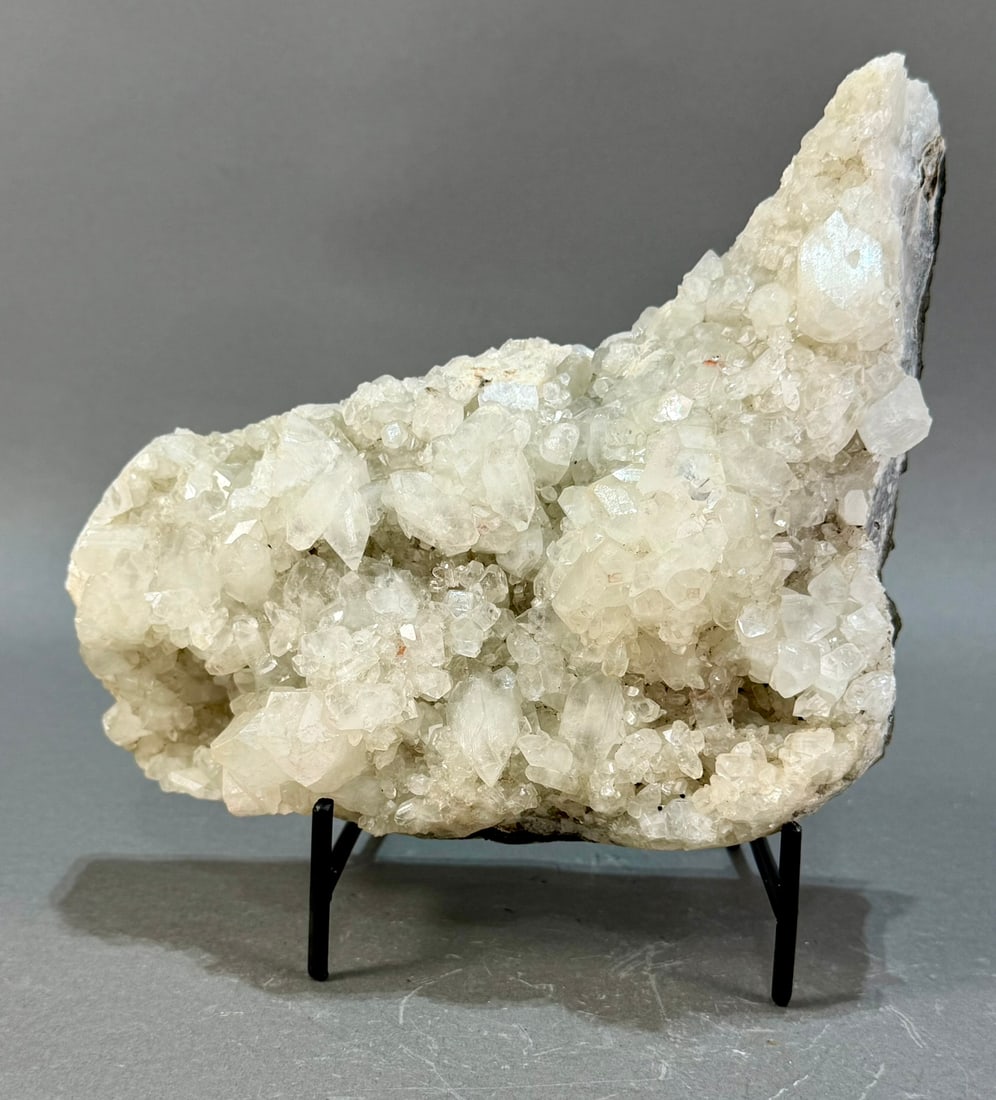 Apophyllite and Stilbite Cluster: Apophyllite and stilbite cluster from Maharashtra, India. 6” x 8" x 3.5". 6 lbs, 1 oz.