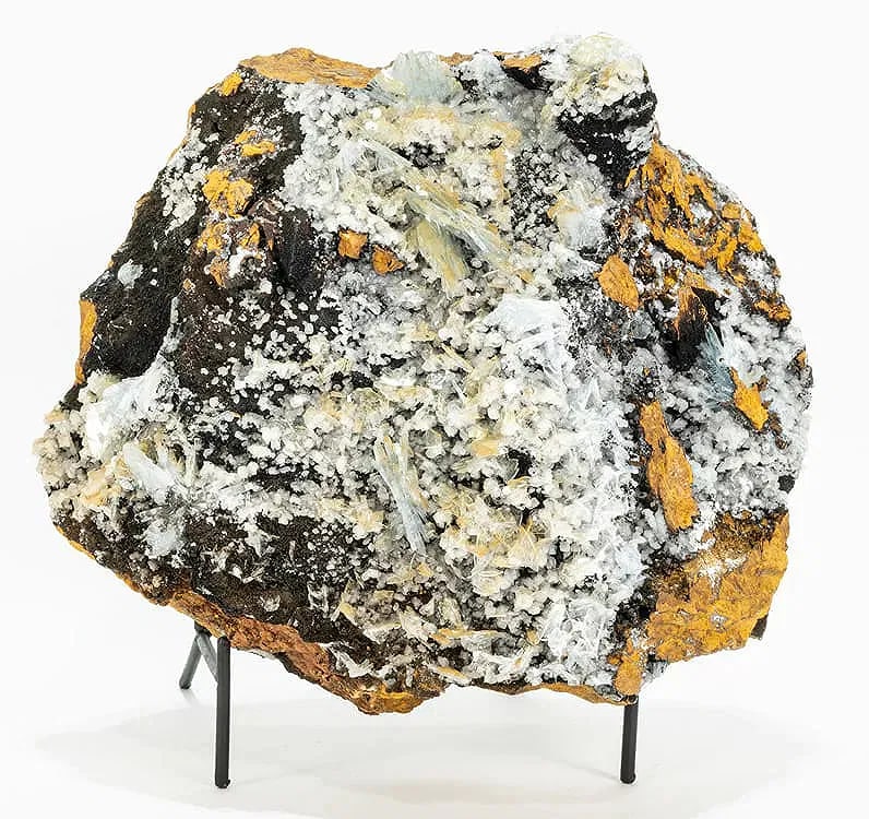 Rare Blue Barite Formation: Stunning and rare blue barite formation with large barite blades. 8.5" x 9" x 5.5". 15 lbs, 6 oz.