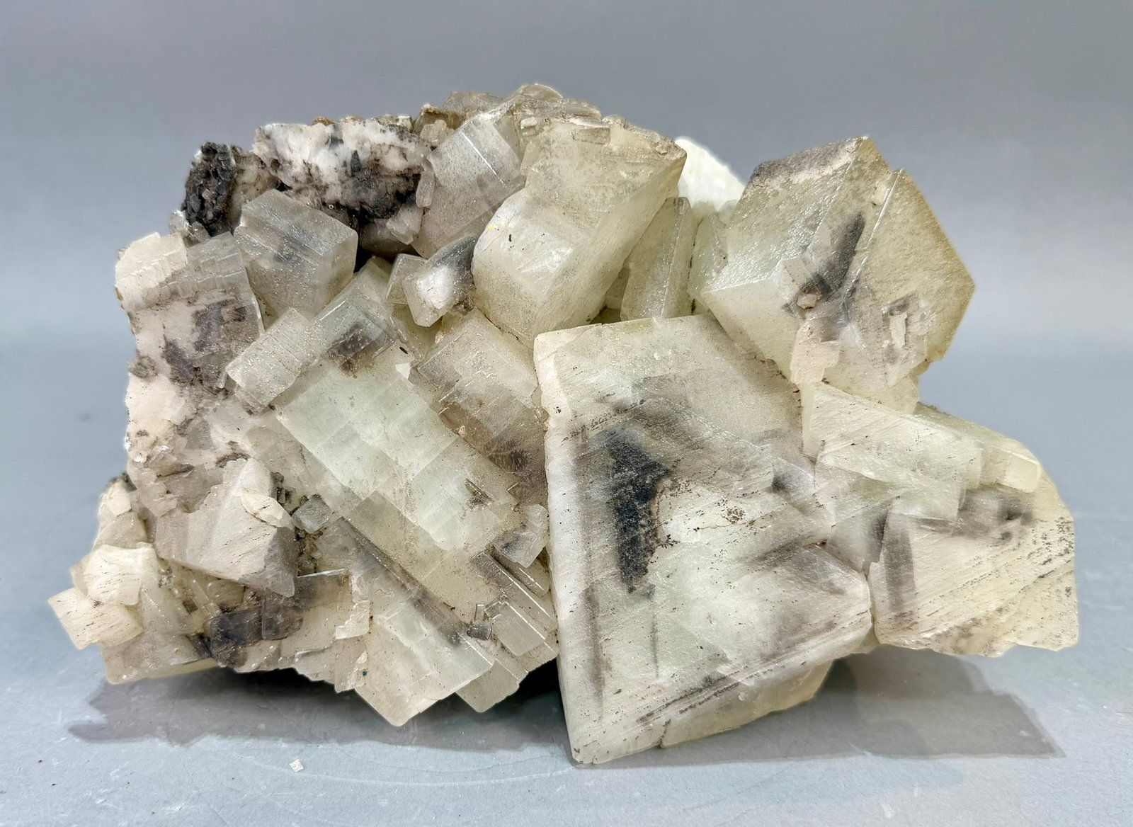 Cubic Calcite Crystal Cluster: Cubic calcite crystal cluster. 9" x 6" x 4". 7 lb, 13 ounces.