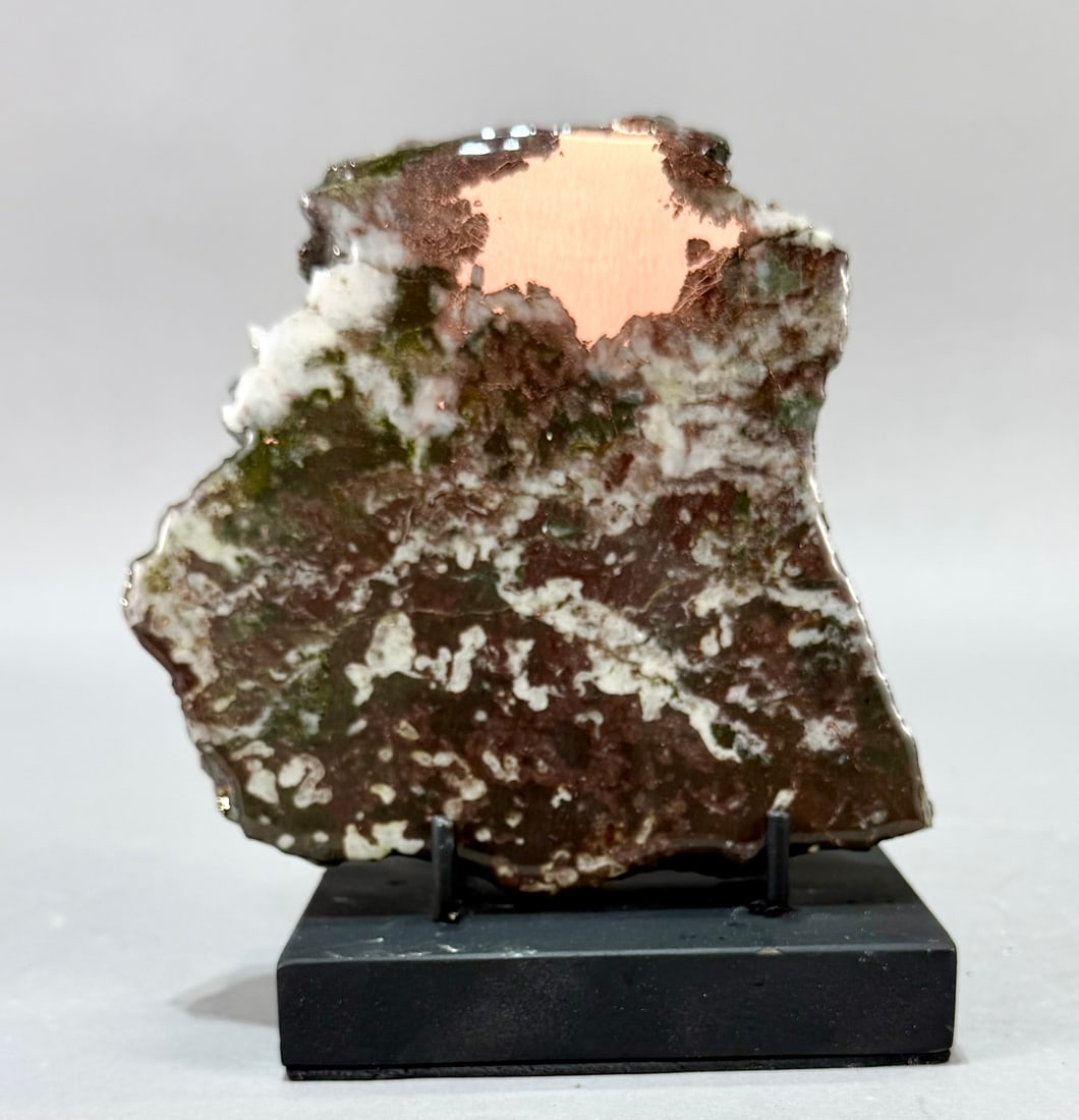 Copper Ore in Matrix: Copper ore in matrix from the Winonia Mine in Houghton County, Michigan. 5" x 5.5" x 1". 1 pound, 13 ounces.