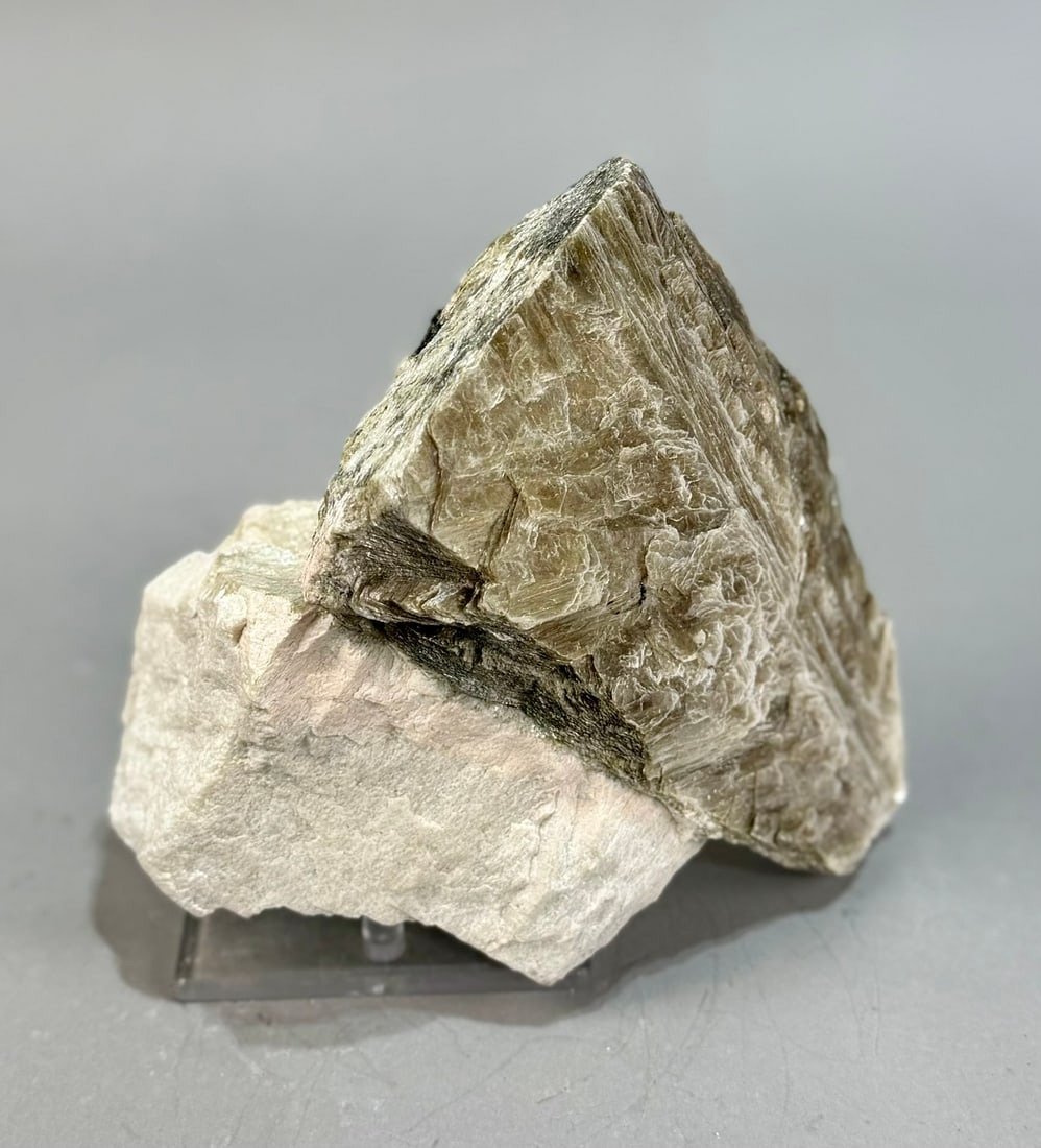 Muscovite on Feldspar: Muscovite on Feldspar from Brazil. 7” x 7”x 3.5”. 3 lbs, 14 oz.