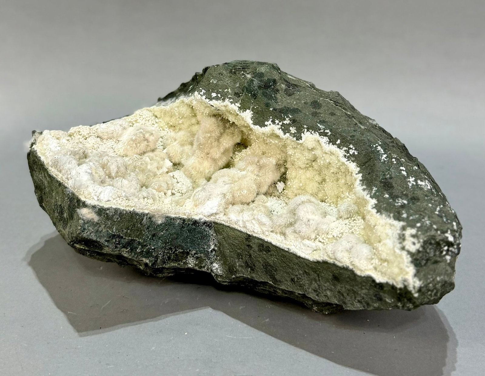Large Okenite and Prehnite Geode - 2