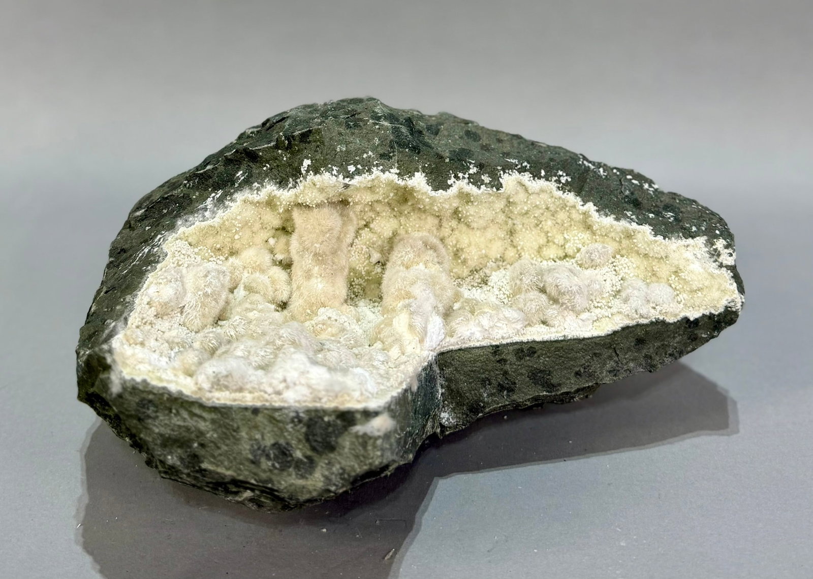Large Okenite and Prehnite Geode - 3