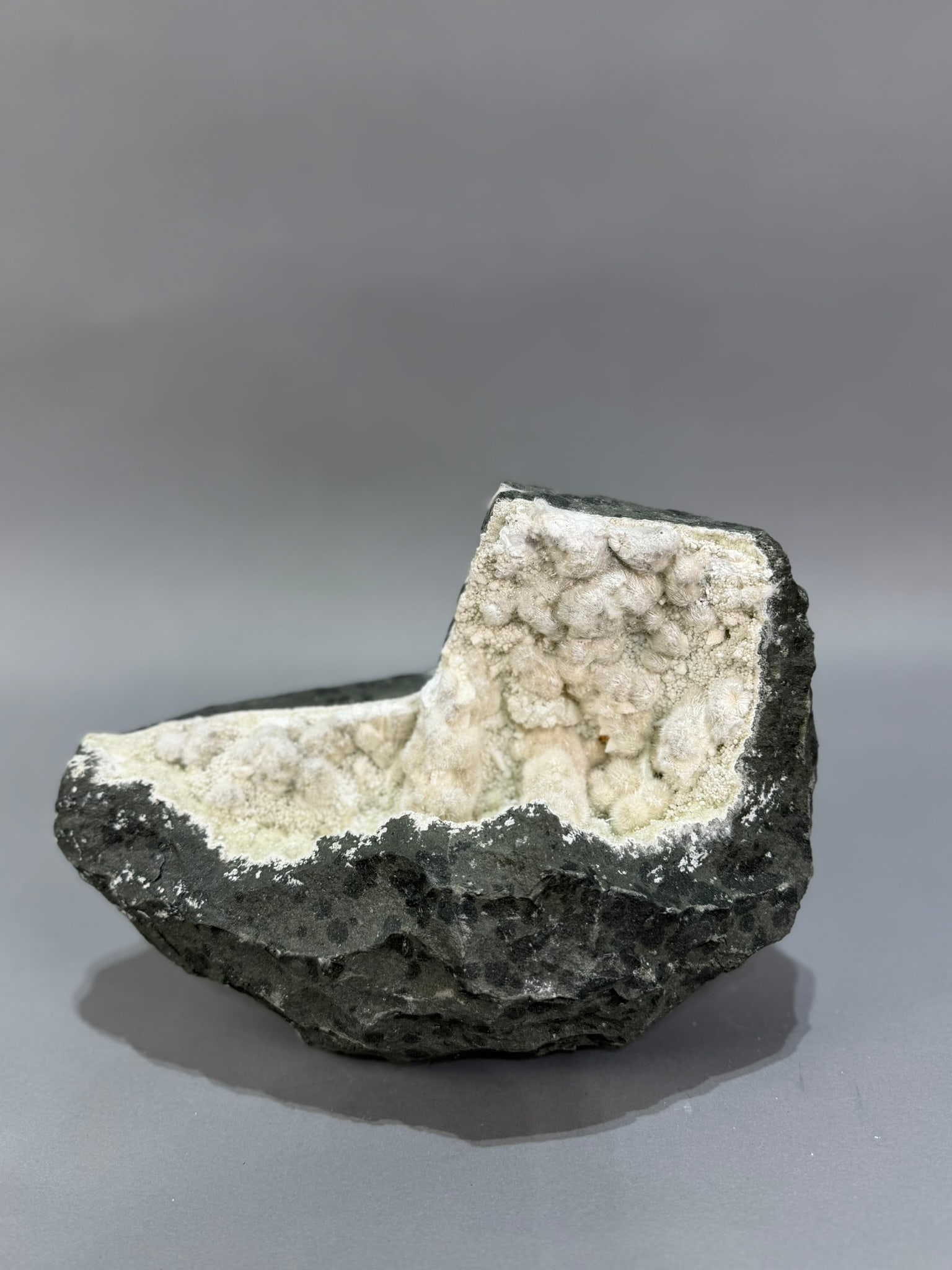 Large Okenite and Prehnite Geode - 6