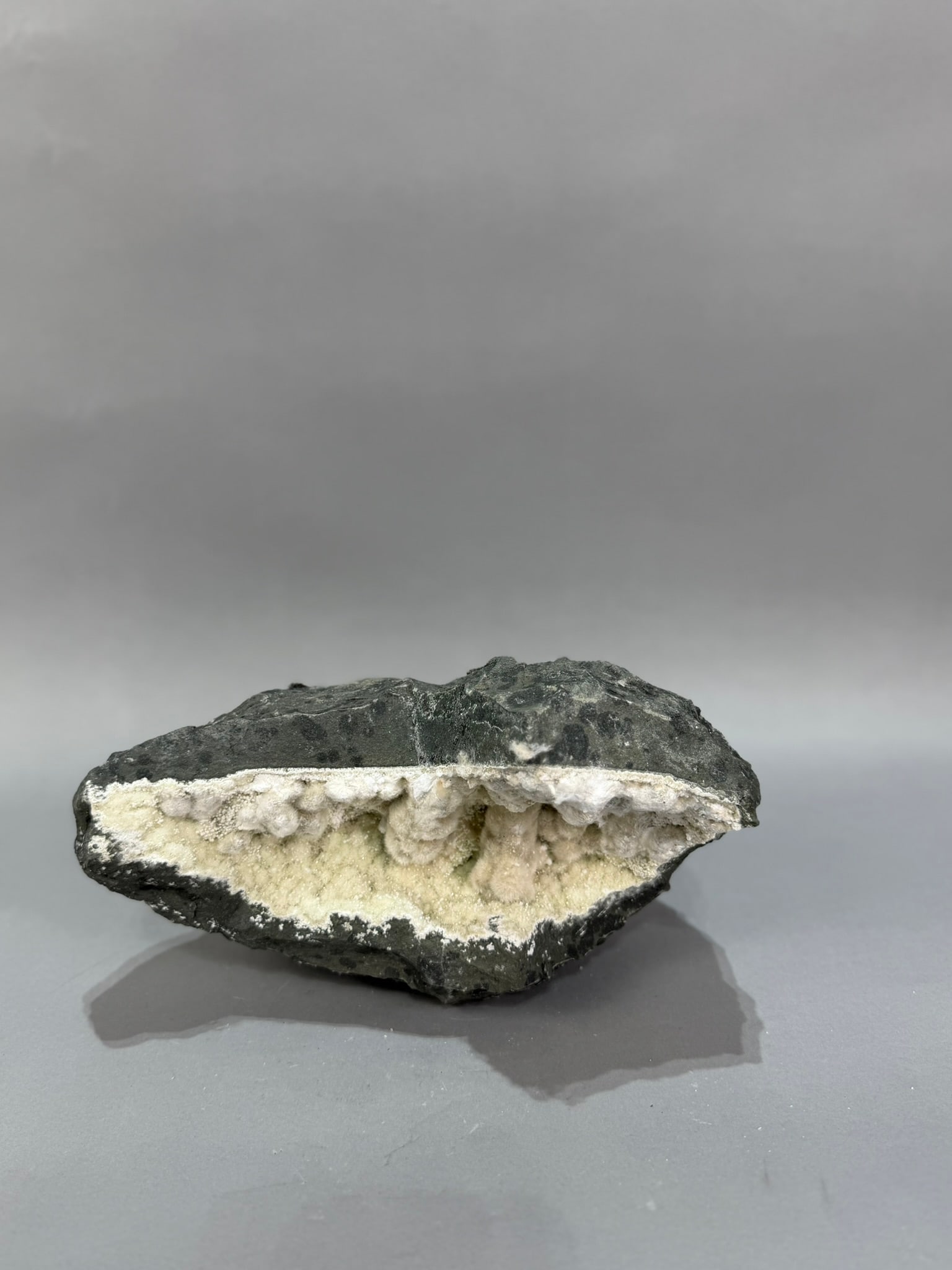 Large Okenite and Prehnite Geode - 7