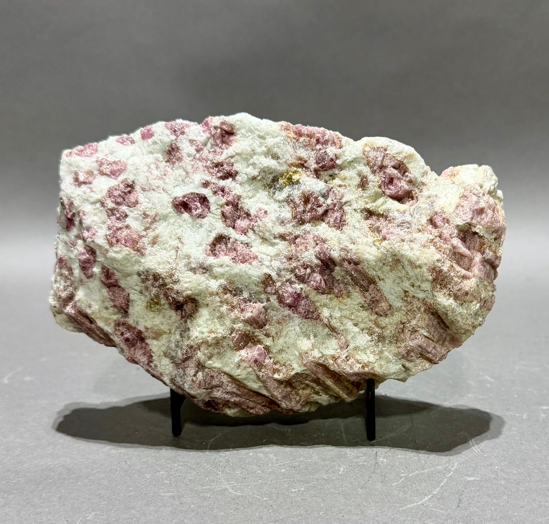 Pink Tourmaline and Quartz Formation: Formation of pink tourmaline and quartz from Brazil. 5” x 7" x 3". 4 lbs.