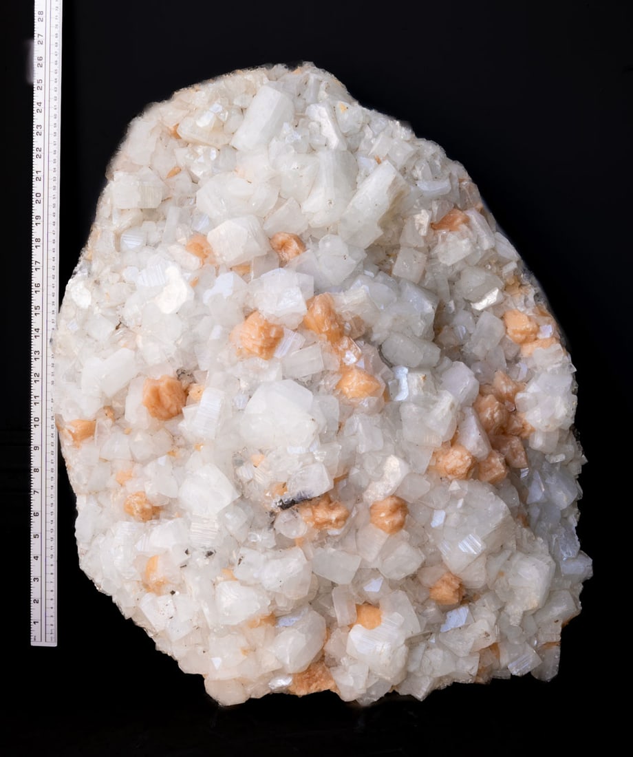 196 Pound Apophyllite and Stilbite Plate - MONUMENT: Massive 196 pound apophyllite and stilbite plate from Maharashtra, India. 24" x 31" x 6".