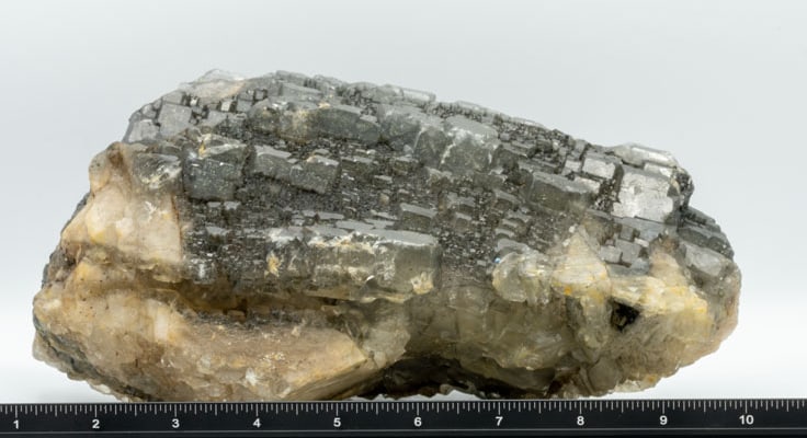Rare 15LB Blue Barite Formation: Rare blue barite formation from Morocco. 9" x 4.5" x 5.5". 15 lbs.