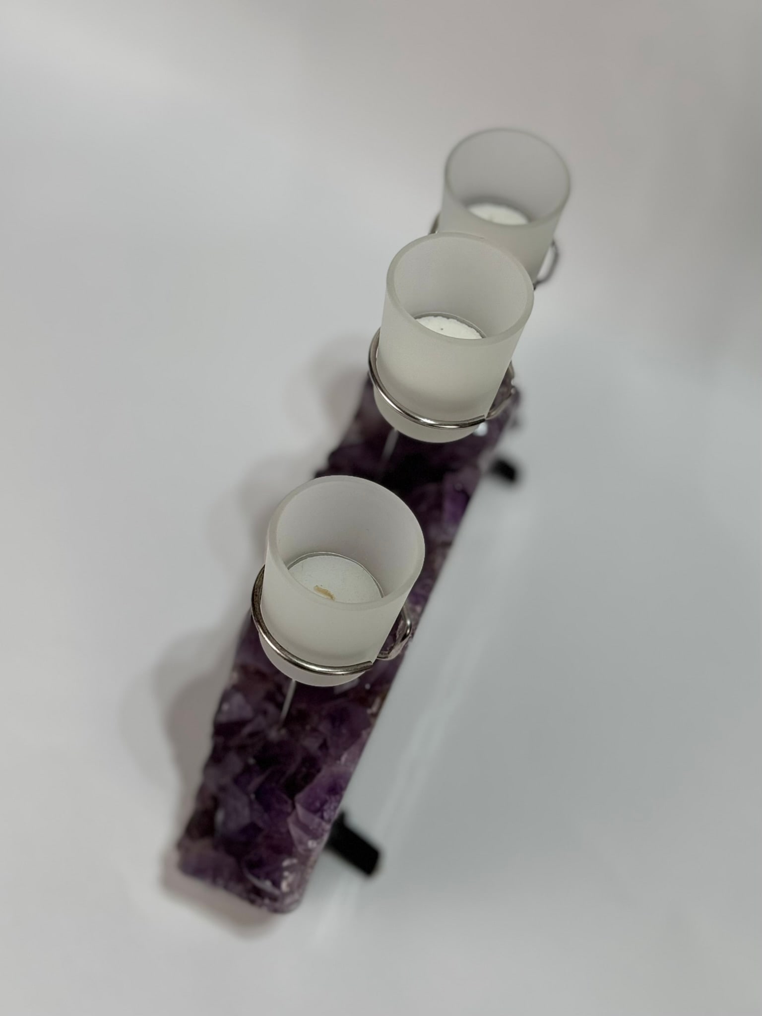 Amethyst Crystal Cluster Candelabra - 5