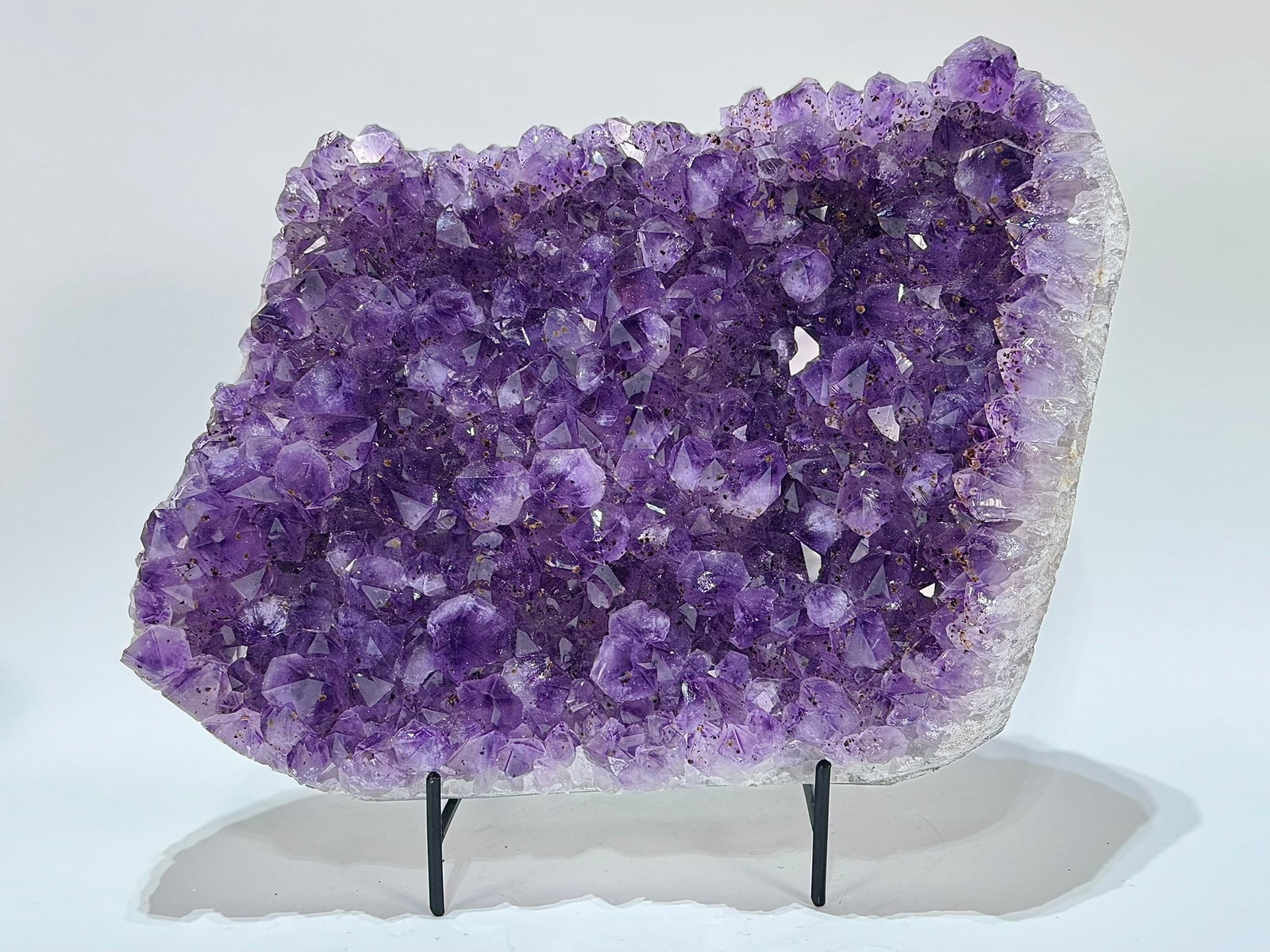 High Grade Amethyst Crystal Cluster: High grade amethyst cluster from Brazil. 8.5" x 11.5 x 3.5". 17 lbs, 2 oz.