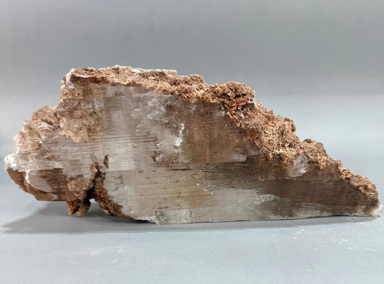 Water-Clear Bermejillo Selenite Formation: Water-clear Bermejillo selenite formation from Durango, Mexico. 5.5" x 13.5" x 3.5". 10 lb.