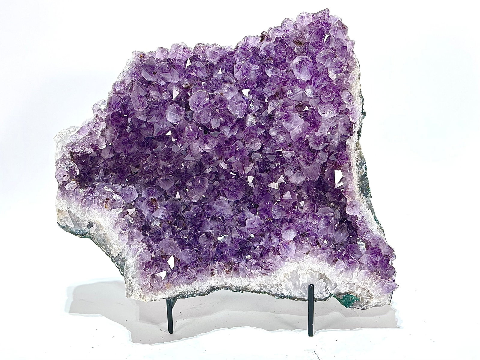 High Grade Amethyst Crystal Cluster: High grade amethyst cluster from Brazil. 8.5" x 10" x 3". 11 lbs, 14 oz.