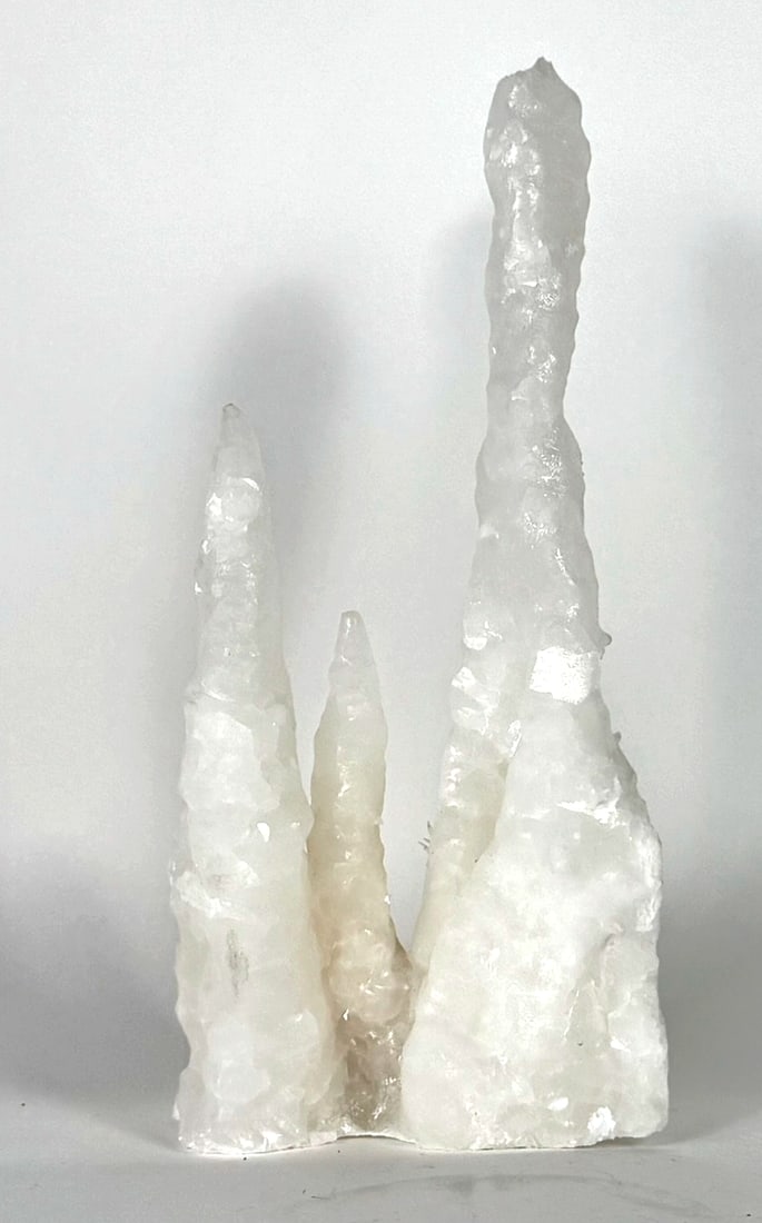 Calcite Stalactite Formation: Rare calcite stalactite formation from China. 13” x 5.5” x 4”. 5 lbs, 9 oz.