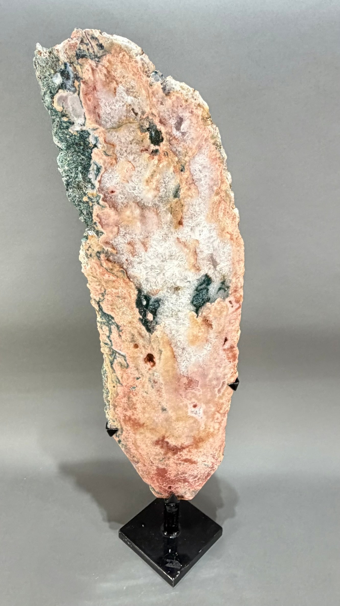 Large Pink Amethyst Slice on Stand - 3