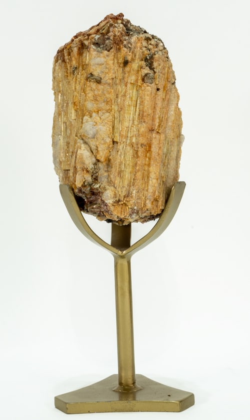 Yellow Tourmaline, Mica and Quartz Formation: Rare yellow tourmaline, mica and quartz formation. 7.5" x 4" x 4". 7 lbs, 11 oz. Stand not factored into measurements but will be included in purchase.