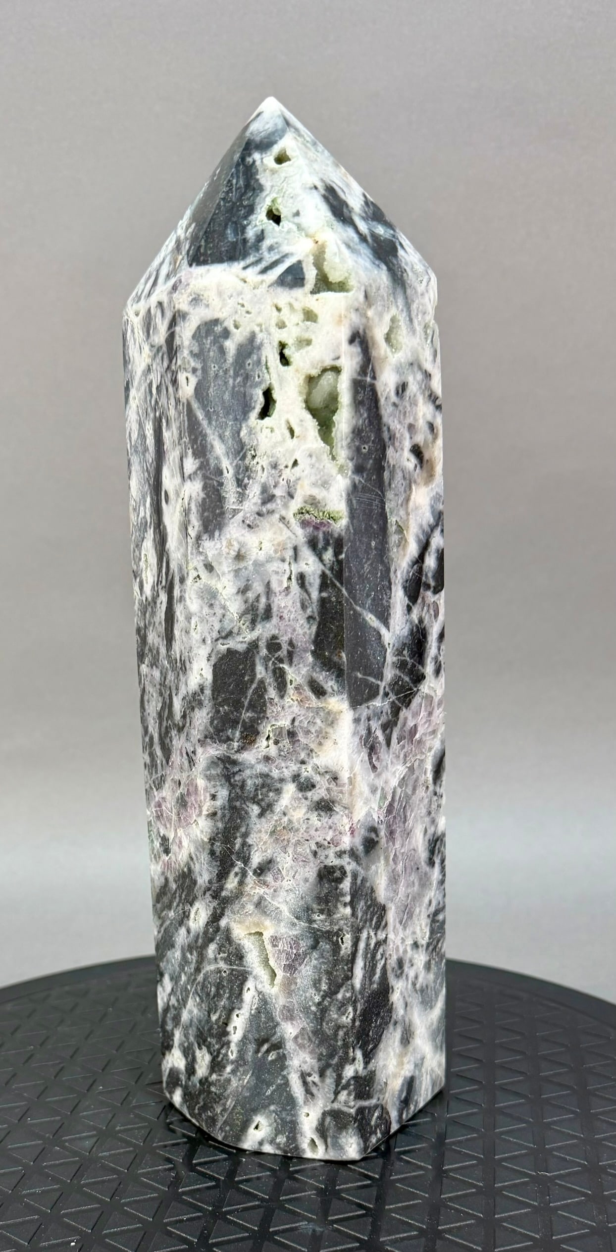 Large Fluorite Obelisk: Large fluorite obelisk from China. 11" x 3.5" x 3.25". 7 lb. Small chip on bottom.