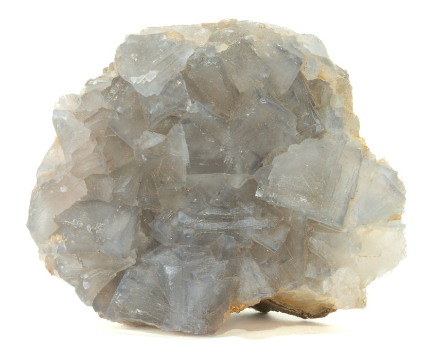 Blue Cubic Fluorite Formation: Blue cubic fluorite formation from Afghanistan. 6.75" x 8" x 3.5". 7 lbs, 10 oz.