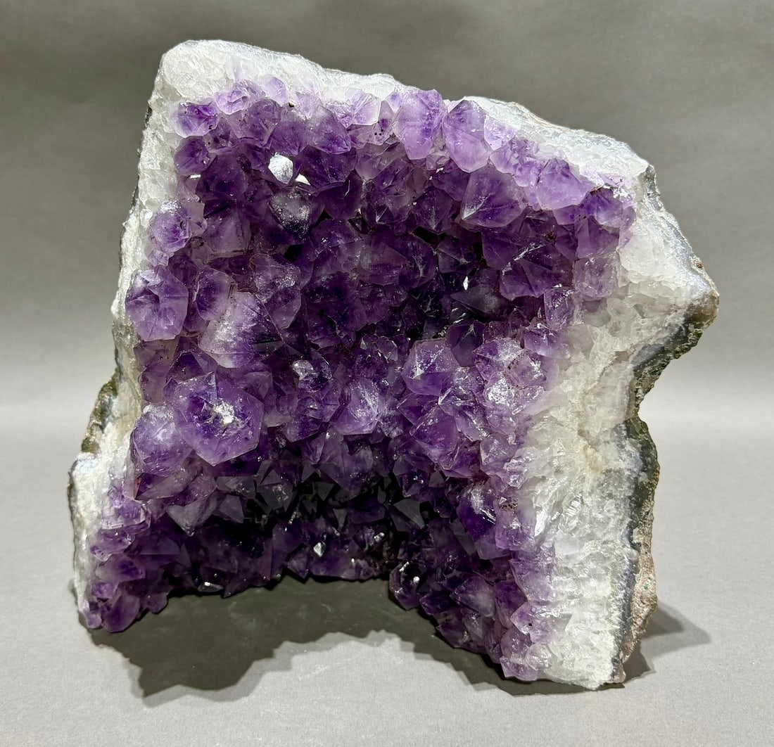 High Grade Amethyst Crystal Cluster: High grade amethyst cluster from Brazil. 11” x 11” x 6”. 26 lbs.
