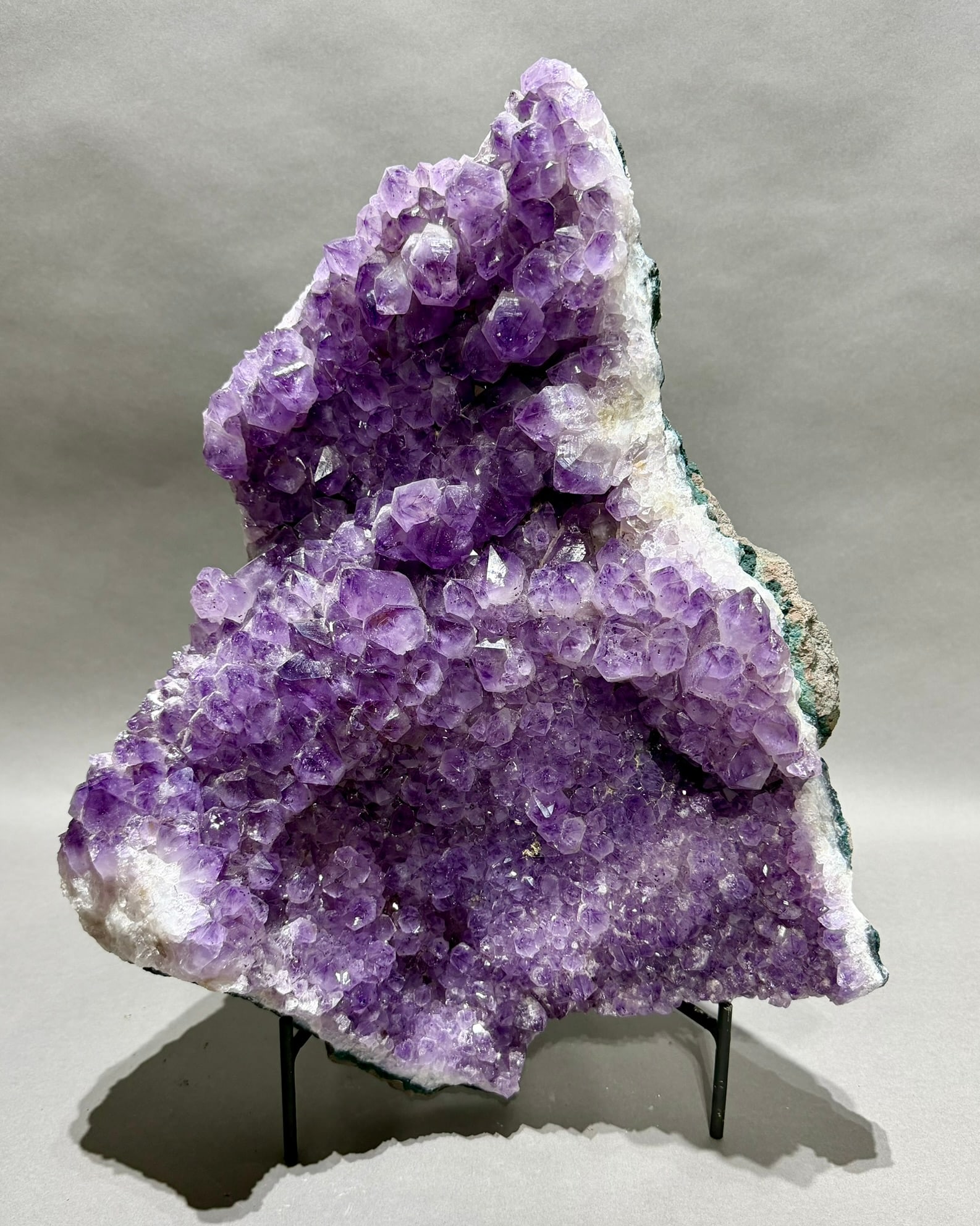 High Grade Amethyst Crystal Cluster: High grade amethyst cluster from Brazil. 18” x 14” x 6”. 35 lbs, 9 oz.