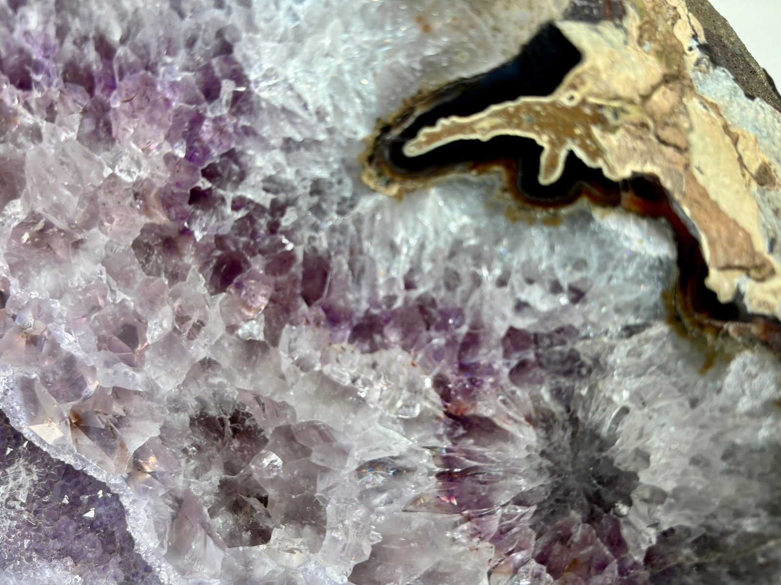 Amethyst Geode Slab on Custom Stand - 4