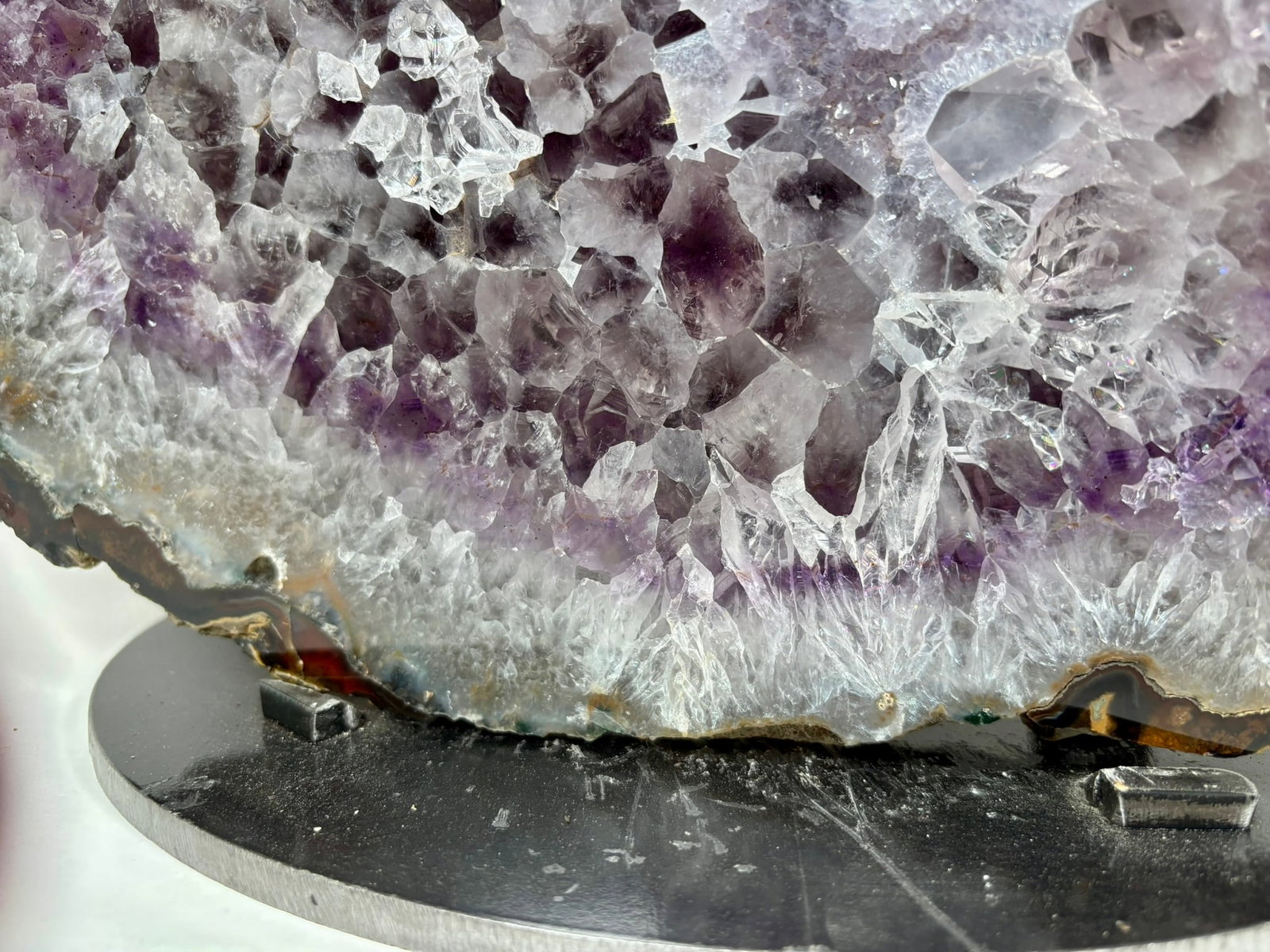 Amethyst Geode Slab on Custom Stand - 5