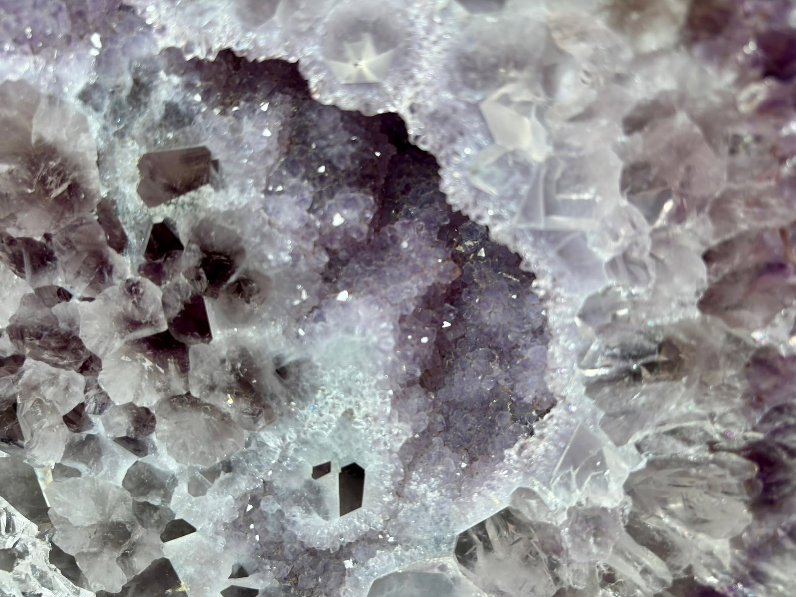 Amethyst Geode Slab on Custom Stand - 6